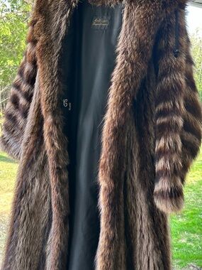 Luxurious Brown Full-Length Fur Coat